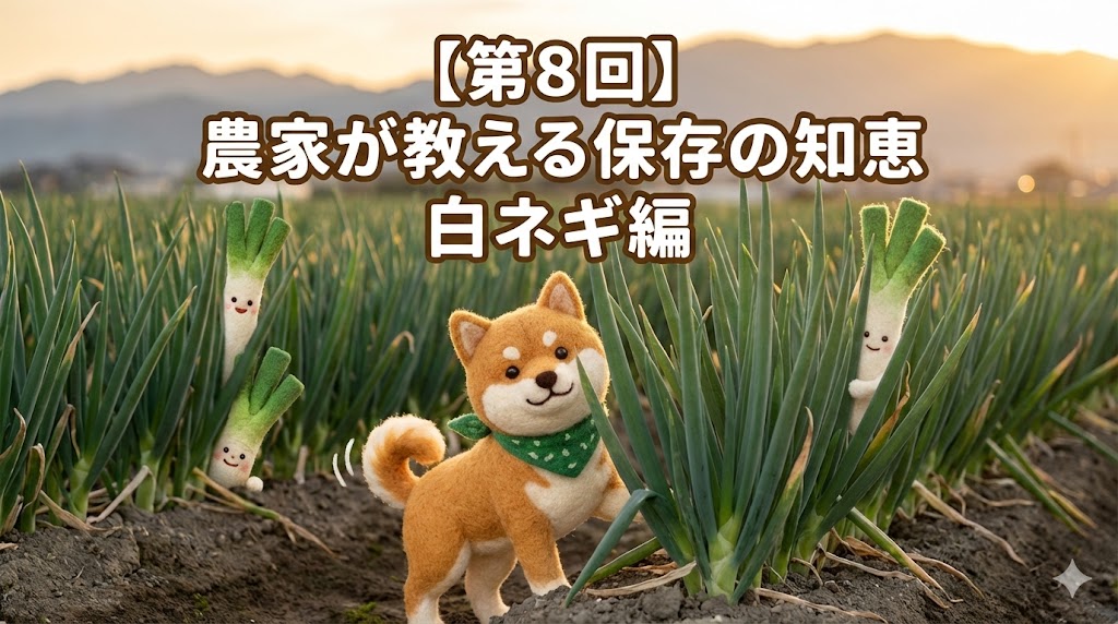 農家が教える保存の知恵【第8回】白ネギ編｜冷蔵庫に入らない長ネギは「立てて保存」が正解