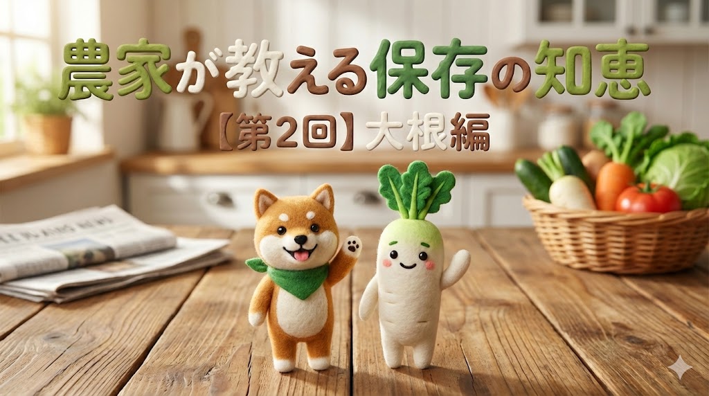 大根を長持ちさせる保存のコツ（葉を切る・乾燥対策）｜農家が教える保存の知恵 第2回