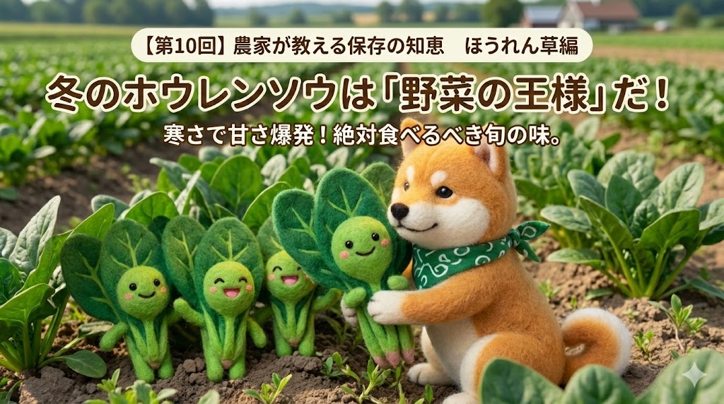 農家が教える保存の知恵【第10回】ほうれん草編｜赤い根っこを捨てずに洗って食べるコツと保存法