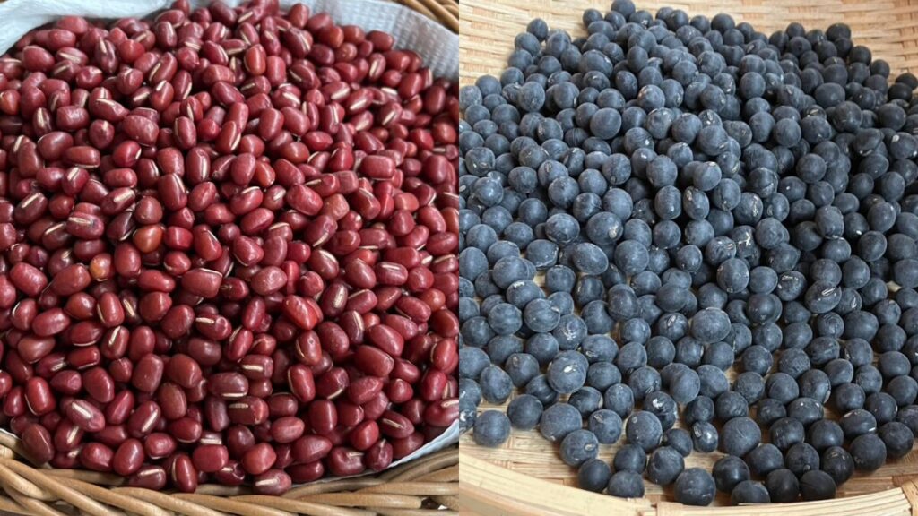 2025年産 京丹波産 大納言小豆と丹波黒豆の在庫残りわずかのお知らせ用画像